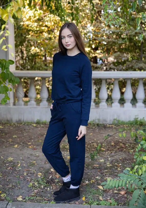 Set sportiv damă Wenezja Dkaren – bluză și pantaloni, bumbac