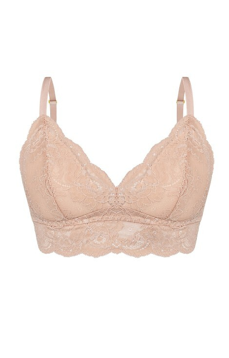 Sutien Kaja 02 Soft fără sârmă, roz Mefemi – dantelă, moale, confortabil, cu fundă decorativă