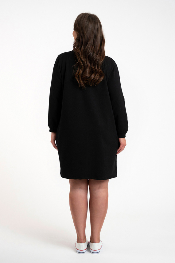 Malmo tunică cu mânecă lungă pentru femei Italian Fashion - negru