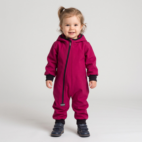 Combinezon pentru copii Nicol 229081 Softshell polar bordo