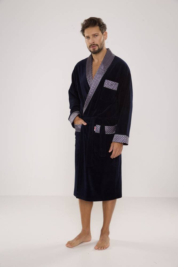 773 Bonjour halat de baie forex pentru bărbați - albastru marin