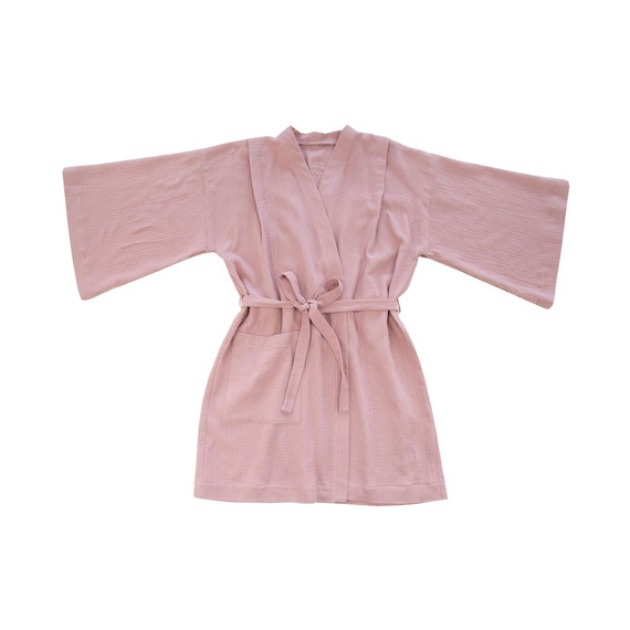 Halat de baie din muselina Kimono Trandafir Sepia Makashka | 100% bumbac, usor si aerisit