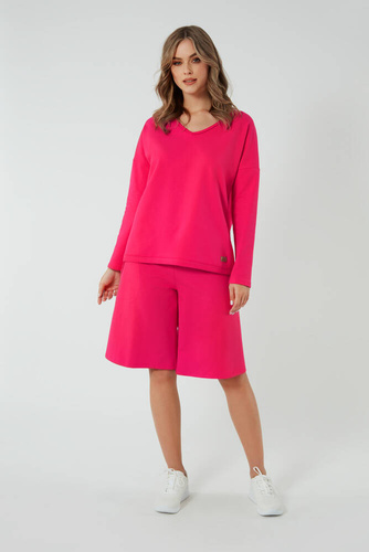 Pantaloni scurți de damă Madri 1/2 culottes Italian Fashion - fucsia