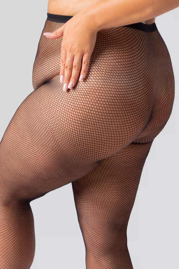 Colanți plasă mărime Queen Rete – Negri, plasă mică, eleganți și confortabili