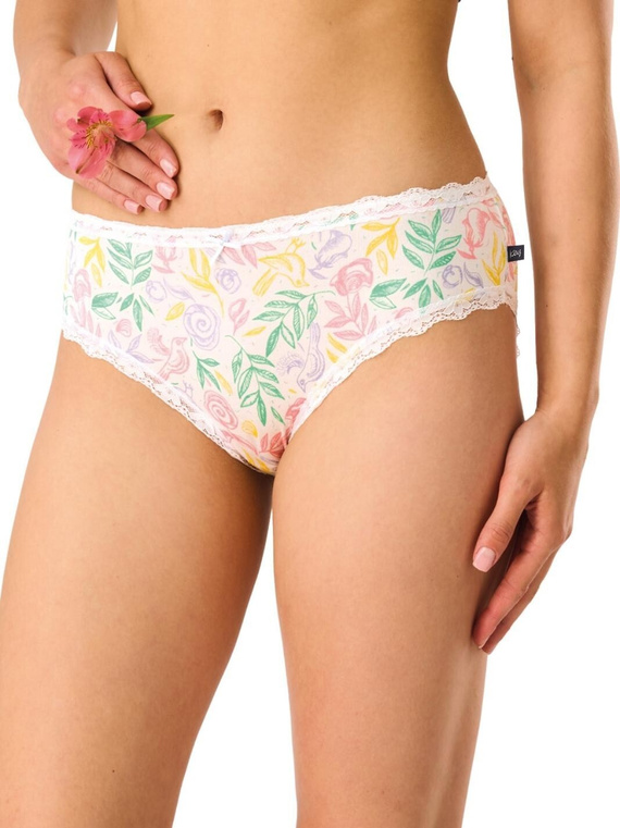 Slip damă midi LPC 576 B26 Key – vâscoză cu bandă din dantelă, 2 buc. Key