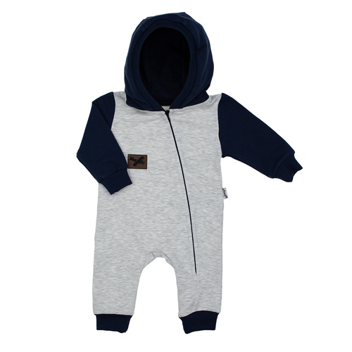 219271 Trening Willy clovn Nicol – gri și bleumarin cu glugă și fermoar