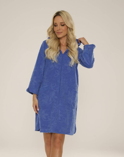 409 Halat de baie Jacquard scurt pentru femei De Lafense- denim