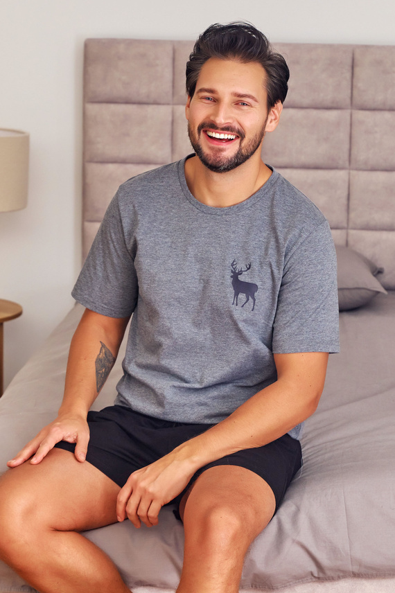 7235 Pijamale pentru bărbați Doctor Nap - gri închis