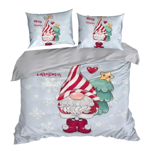 Europerdele din microfibră de lenjerie de pat de Crăciun Beiner – sprite, gri, moi și cu uscare rapidă