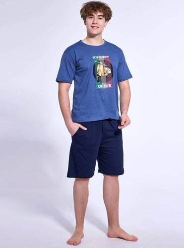 500/49 Pijamale Scooter Boy Cornette albastru