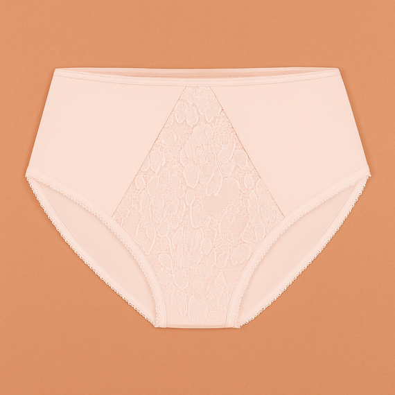 VF-435 – chiloți de damă cu dantelă și talie înaltă Vena nud