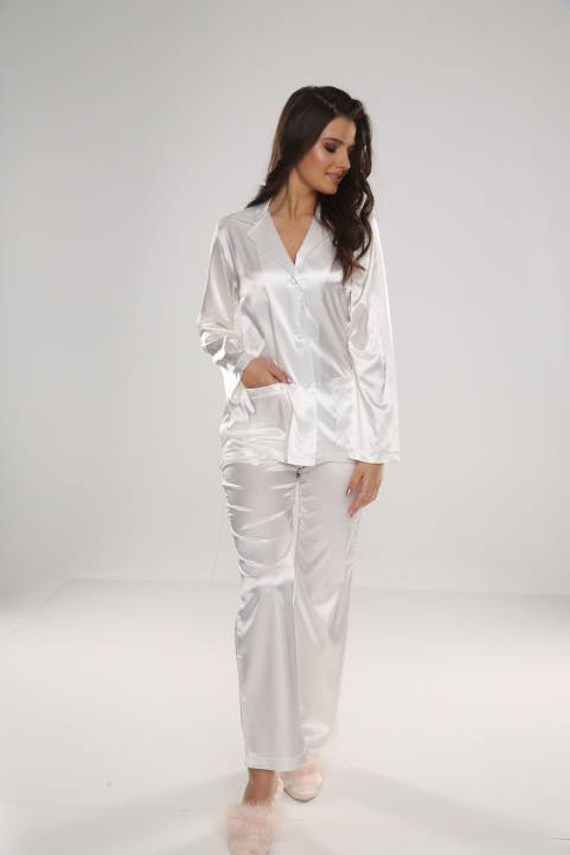 934 Pijama pentru femei Classic Forex - perlă/perlă