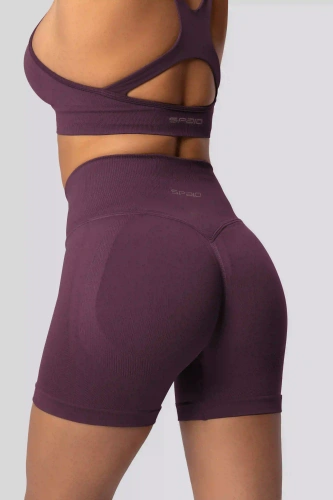 Spaio PUSH-UP PRO colanți scurți modelatori fără cusături talie înaltă fitness plum