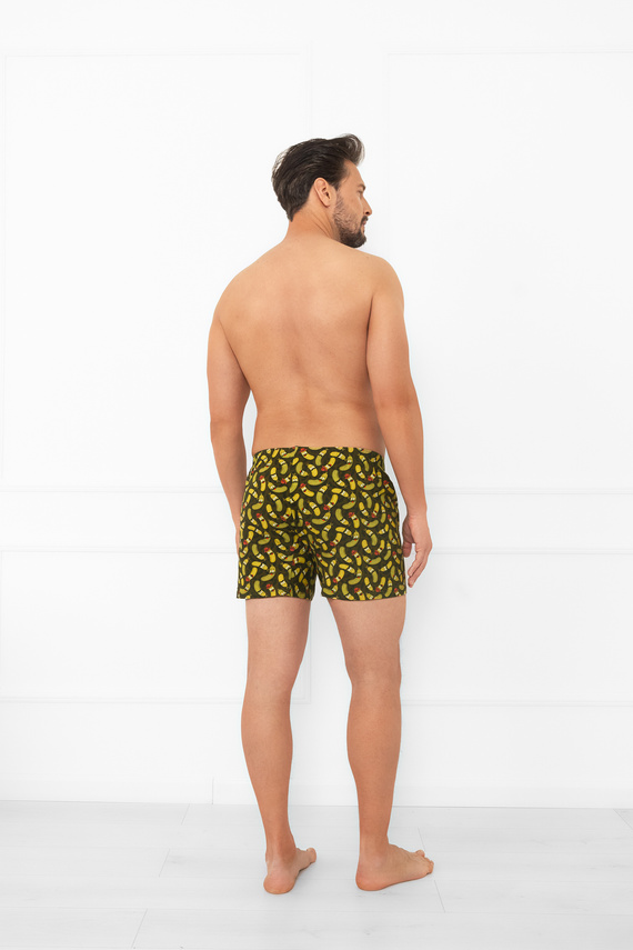 Maxim - boxeri largi pentru bărbați cu imprimeu cu castraveți | Italian Fashion