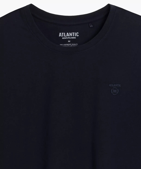 Atlantic NMP-404 Pijamale bărbați 100% bumbac Pantaloni lungi în carouri bleumarin