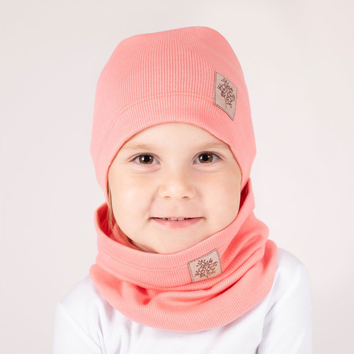 141282 Set palarie + esarfa Nicol - coral