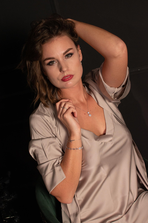 757 Cordelia Halat de damă cu neglijeu De Lafense - cappuccino