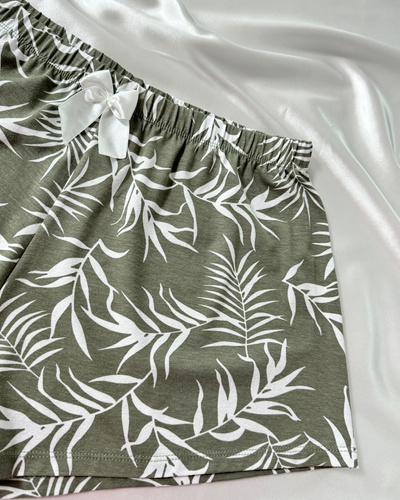 Pijamale de dama Paloma scurte Donna verde olive