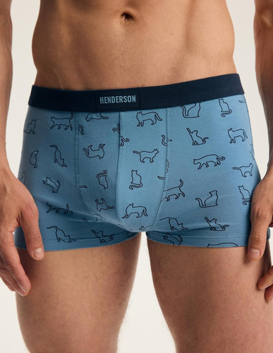 Boxeri bărbați Henderson 46100 Fur2 2-pack din bumbac cu bandă largă și logo