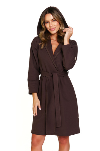 Doctor Nap 7331 – Halat de baie din bumbac cu glugă | 100% bumbac, producție poloneză - brownie