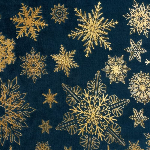 Pătură de Crăciun Joy 3 cu stele Eurofirany, bleumarin