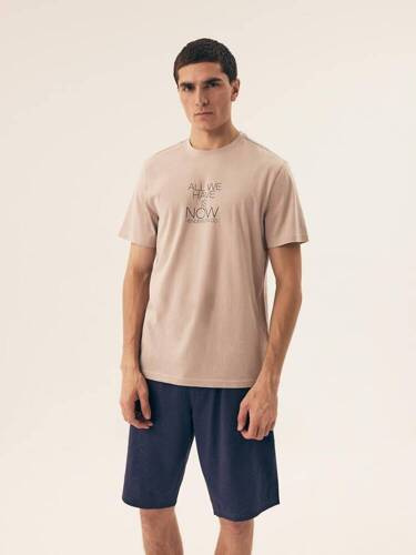 42632 Pijamale pentru bărbați Dreamer Premium Henderson - bej