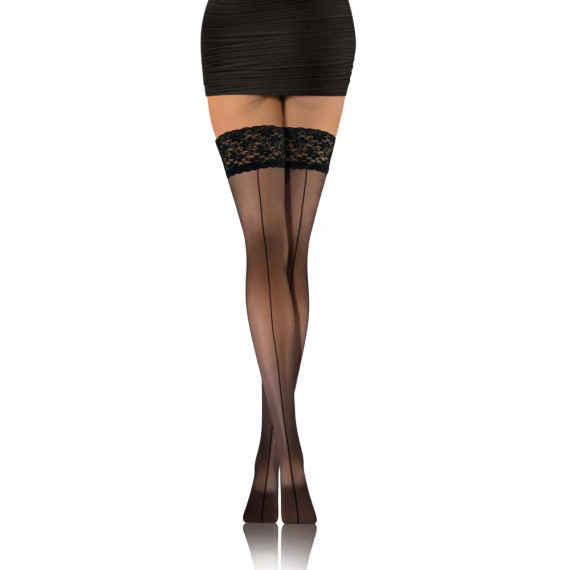 PD05 Ciorapi autoportanti 20 den Sesto Senso negri