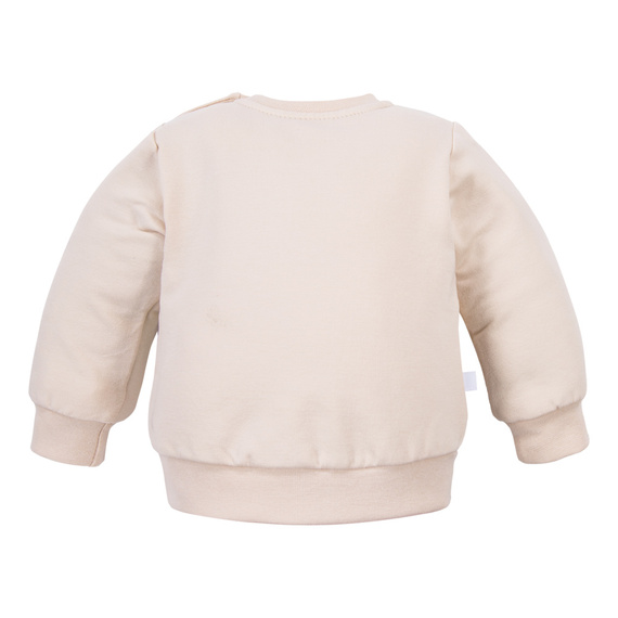 Hanorac Beary Cool Eevi – bej deschis, bumbac, imprimeu ursuleț