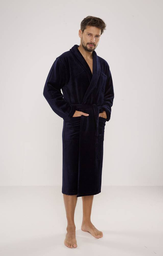 803 / 819 Halat bărbătesc Twin Terry Forex - toate albastru marin (albastru închis)