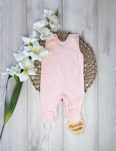 Salopetă bebeluși Mamatti SC15930 bumbac flori comodă