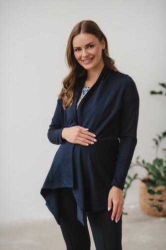 Cardigan de maternitate Mama Wrap Milk&Love, bleumarin