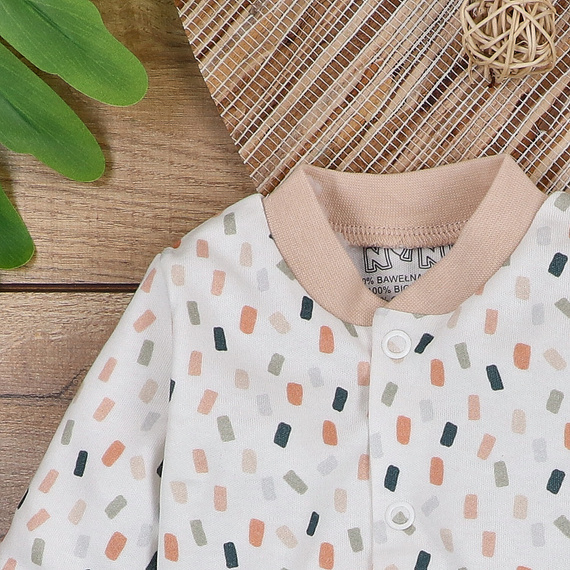 ABN-5328/KRE Caftan pentru copii Nini crem din bumbac organic