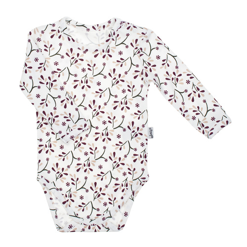 217095 Body din bumbac Alisa Nicol cu ​​maneci lungi - model floral