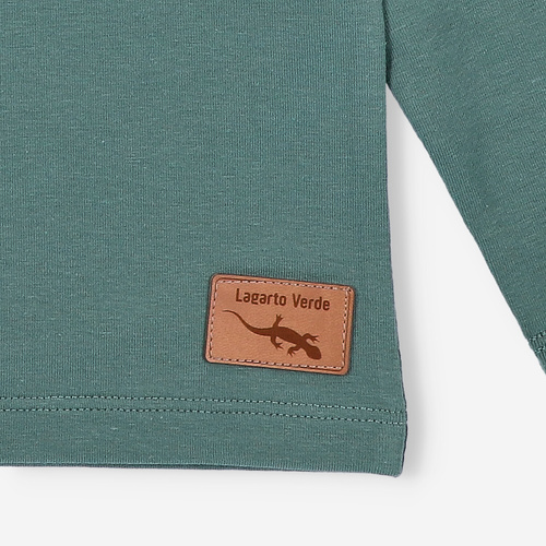 Bluză de băieți cu mânecă lungă KAR-1020 Lagarto Verde, verde - bumbac cu elastan, producție poloneză