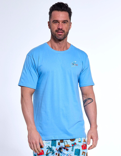 326/174 Travel Pijamale bărbați Cornette albastru