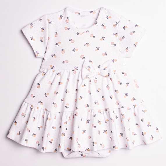 Nicol 220159 body rochiță bebe fete bumbac floral cu volane
