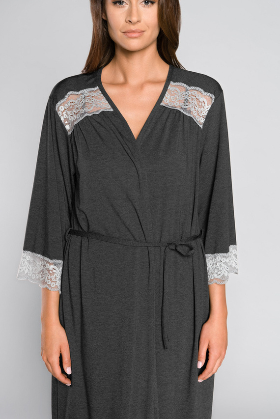 Halat pentru femei Sonata Italian Fashion dark mélange