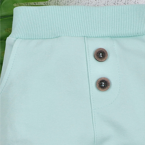 Pantaloni de trening pentru copii Nini, model din bumbac organic, cu talie confortabilă, ABN-5574, model din dinți exploratori de dinozauri