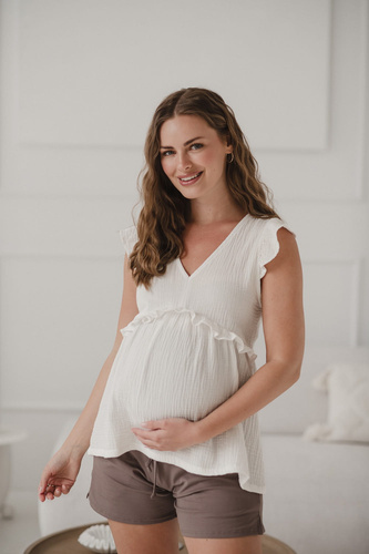 Bluza de maternitate si alaptare Milky Butterfly - confort si stil Crema Milk&Love