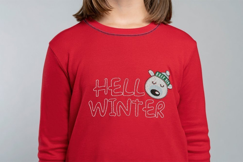 Czoka Pijama pentru fete Italian Fashion- roșu