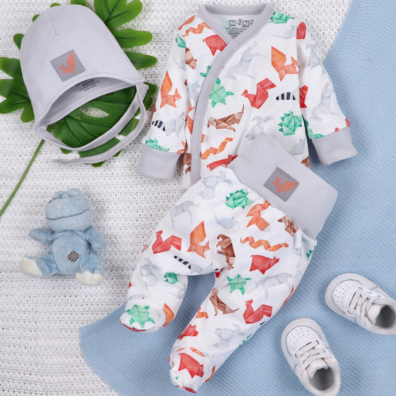 ABN-5390 Costume de dormit Fun Origami din bumbac organic imprimeu Nini