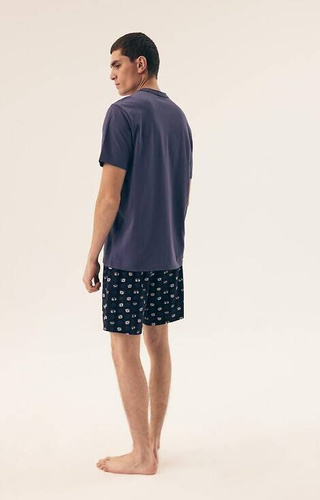 42606 Sake Pijamale pentru bărbați Core Henderson - albastru oțel