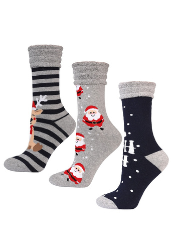 Șosete de damă Moraj CSL450-039 - festive, călduroase, cu interior din material terry