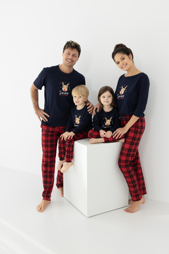 Pijamale Sensis Nathan pentru bărbați - bleumarin