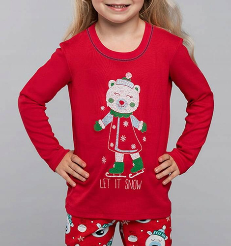 Czoka Pijama pentru fete Italian Fashion- roșu