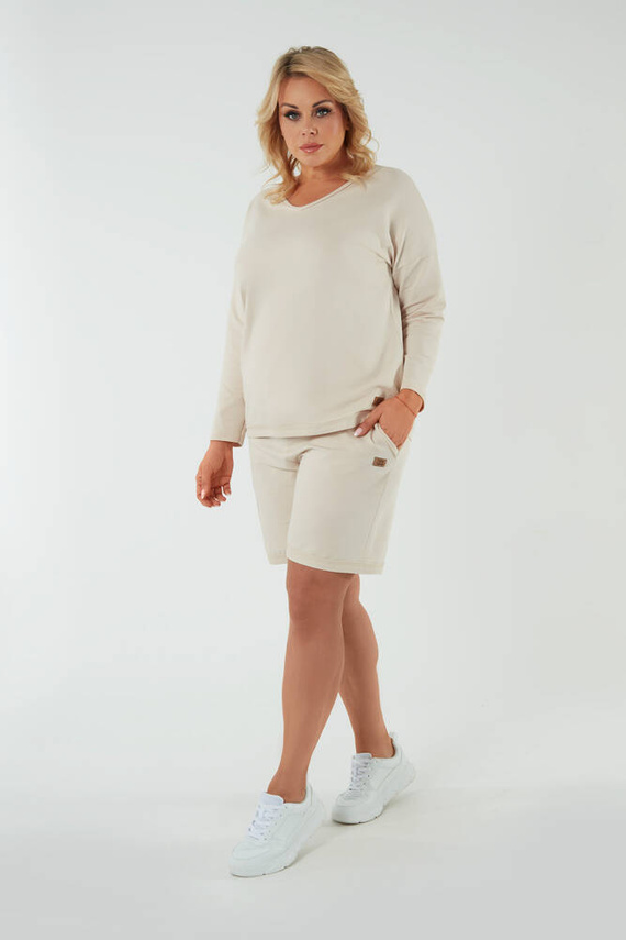 Pantaloni scurți de damă Madri Italian Fashion - bej 