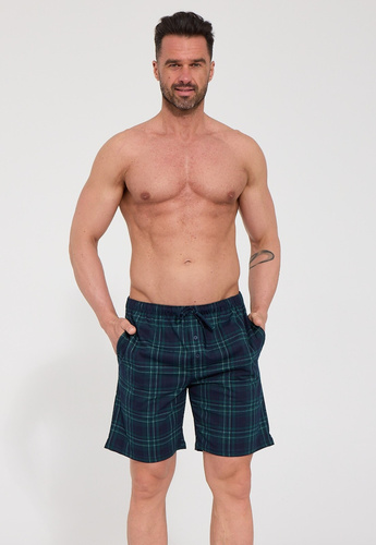 Cornette 698/31 Pantaloni scurți de pijama bărbați verzi 100% bumbac în carouri