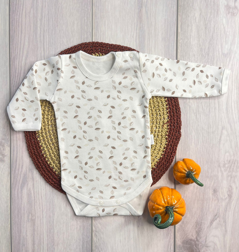 Body pentru bebeluși Mamatti BD15426 frunze – bumbac, confortabil