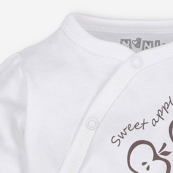 ABN-5292/ECR Body plic din bumbac organic ecru Happy Apples Nini