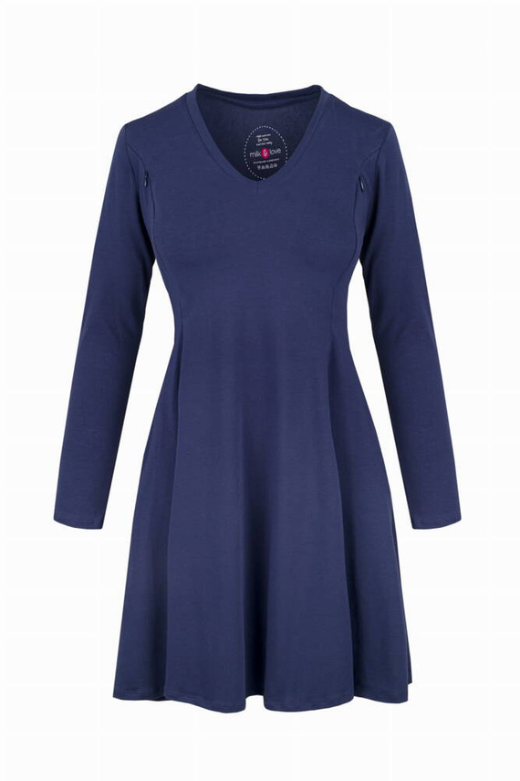 Rochie de maternitate si alaptare Milk&Love, bleumarin